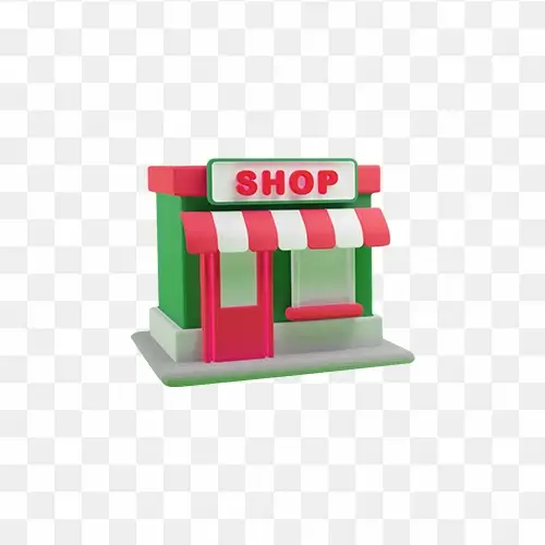 Shop icon 3d png